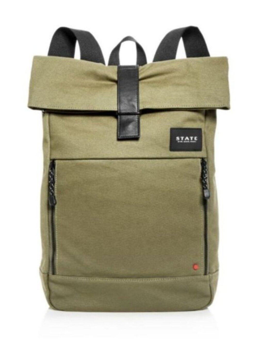 NWT State Bag Canvas Colby Roll Top Backpack Olive Green $179 [jb]